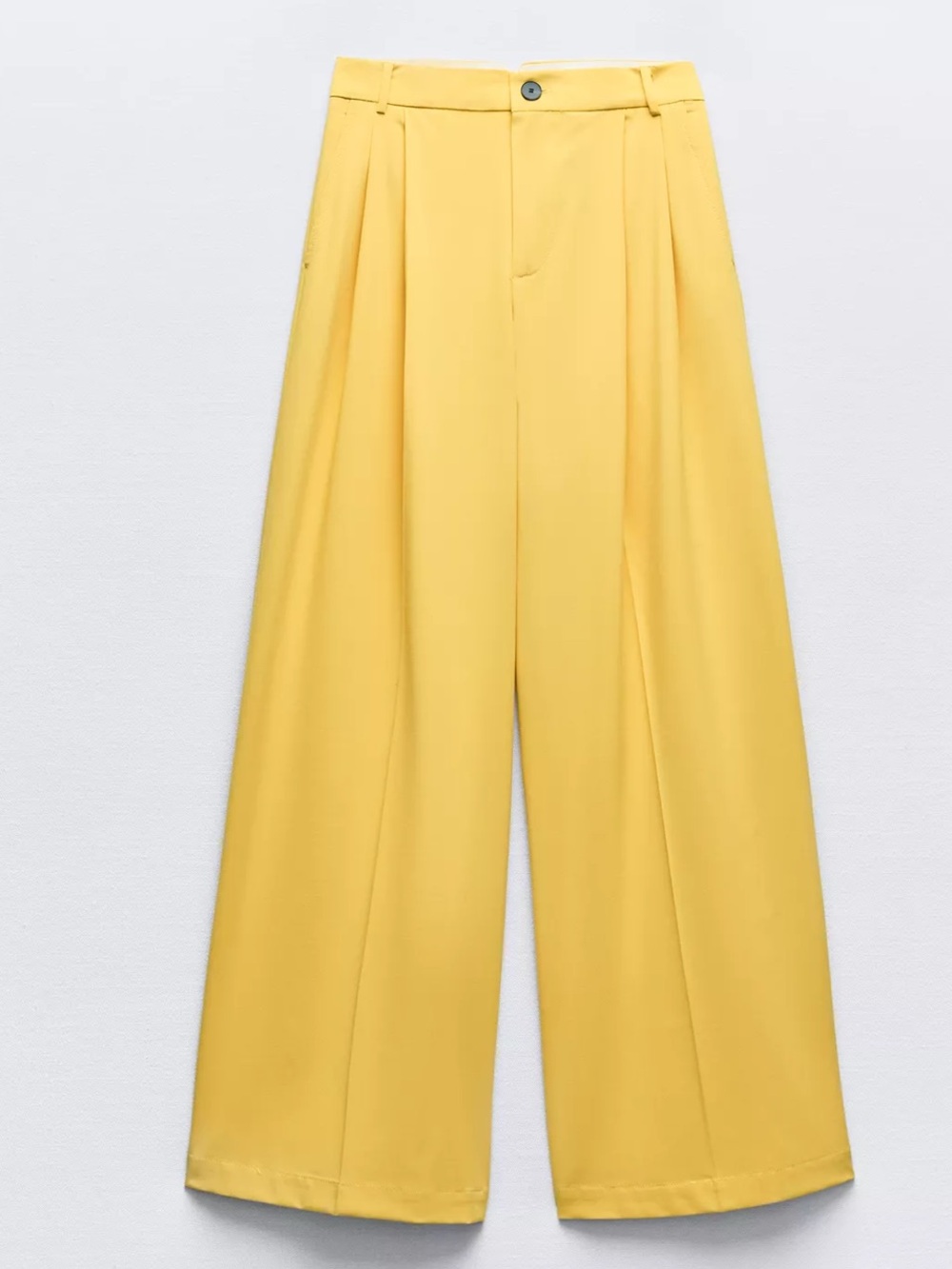 Zara pleated yellow pants